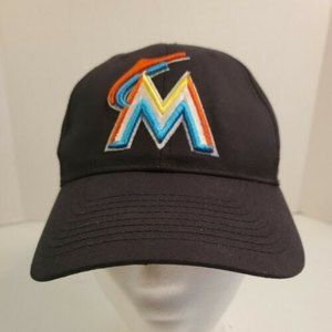MLB Florida Maimi Marlins Baseball Hat Black Youth Cap Adjustable
